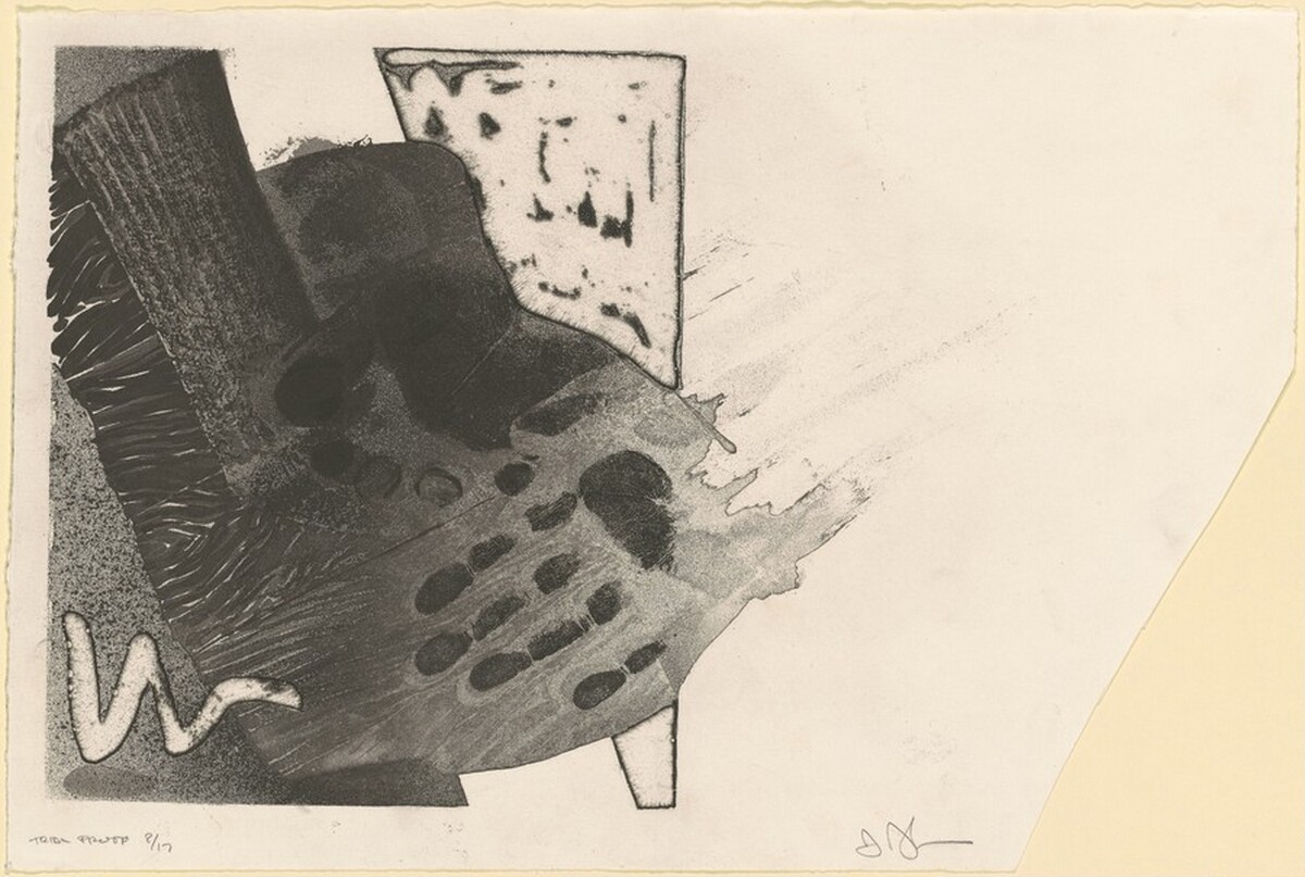 HandFootSockFloor [trial proof 8] by Jasper Johns