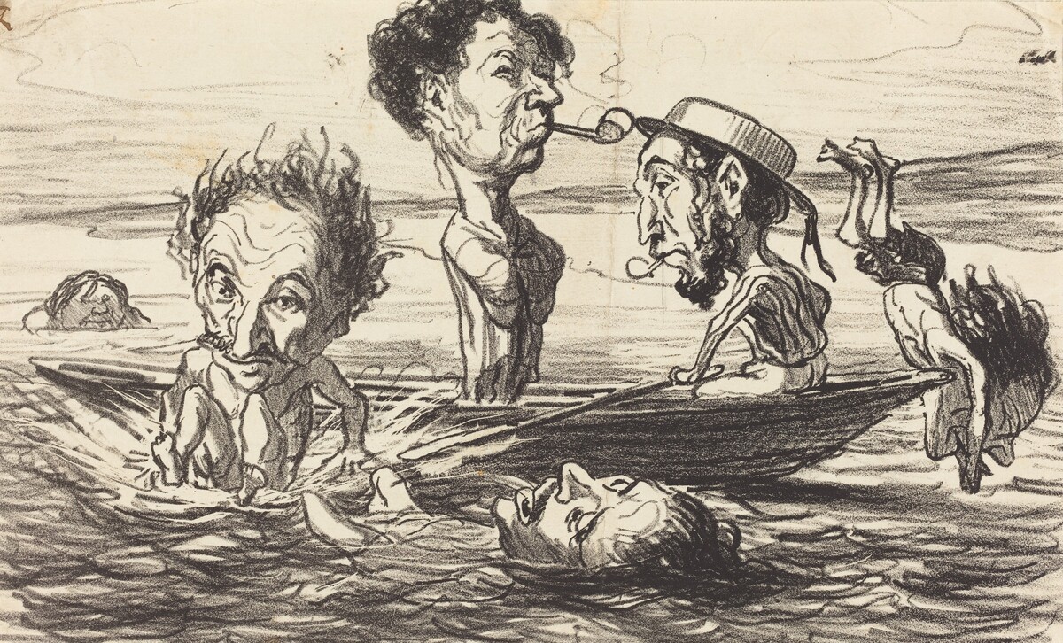 Les Tritons de la Seine by Honoré Daumier