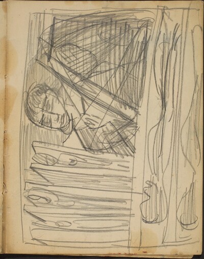 Kompositionsskizze (Sketch with Man) [p. 7]