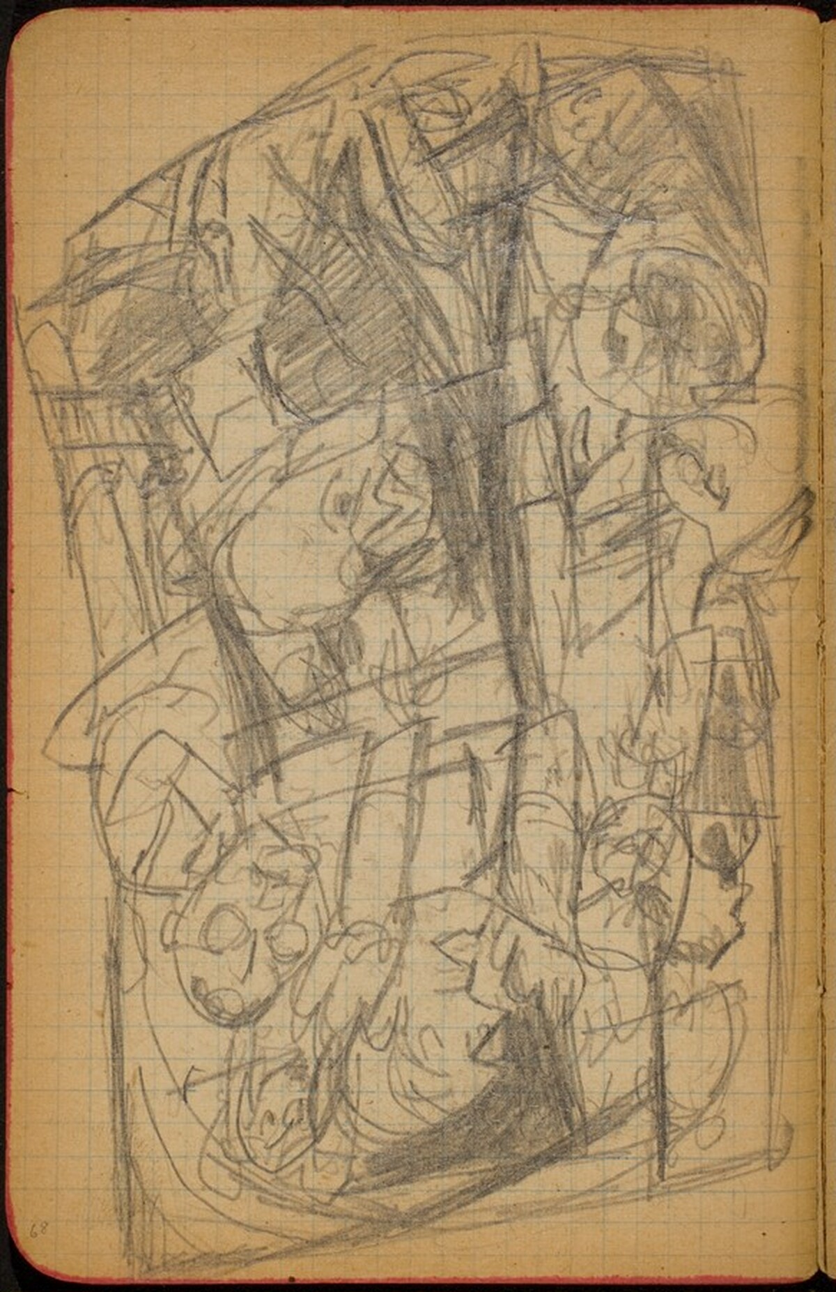 Mehrfigurige Kompositionsskizze (Figural Composition) [p. 68] by Max Beckmann