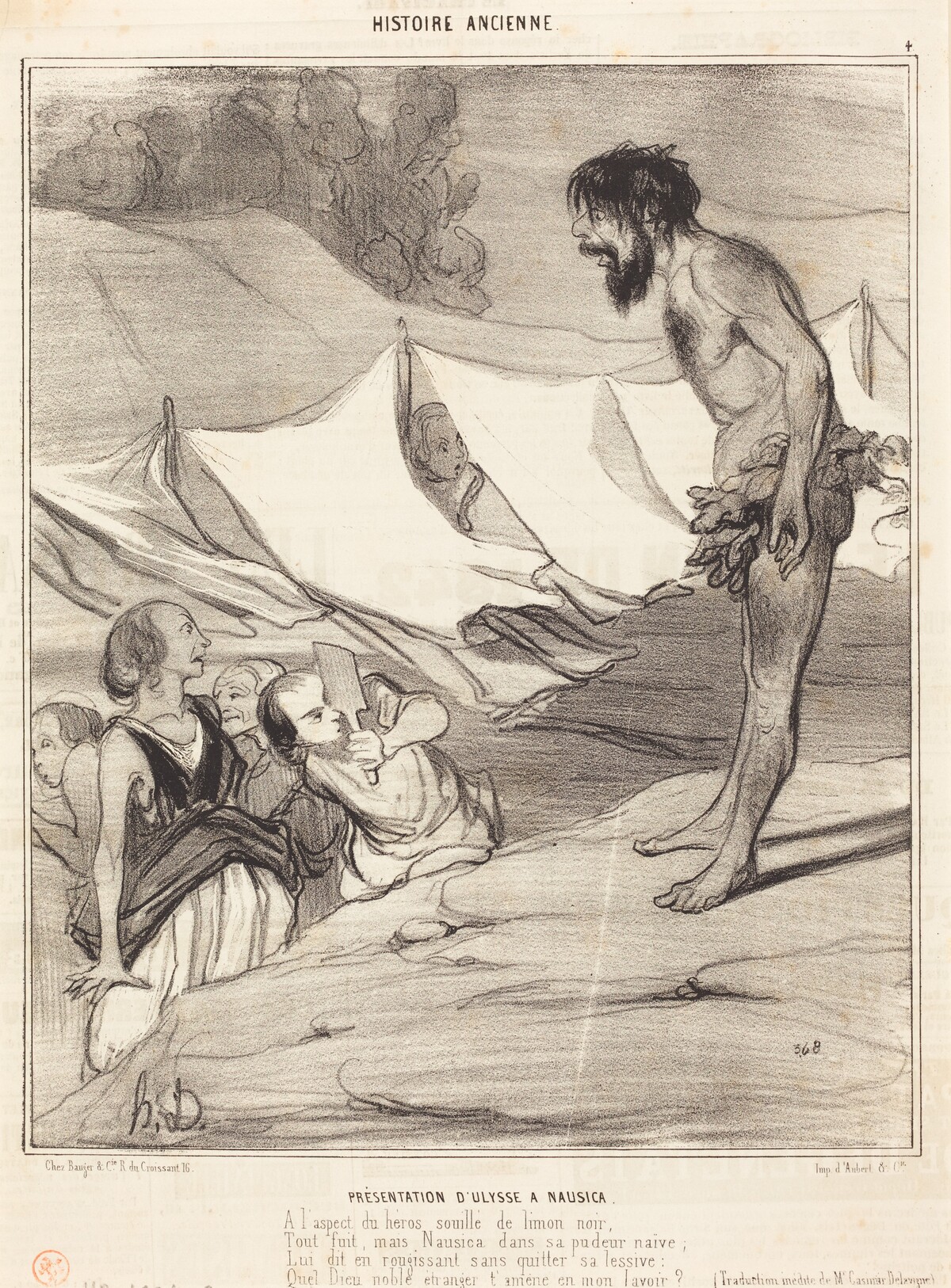 Présentation d'Ulysse a Nausica by Honoré Daumier