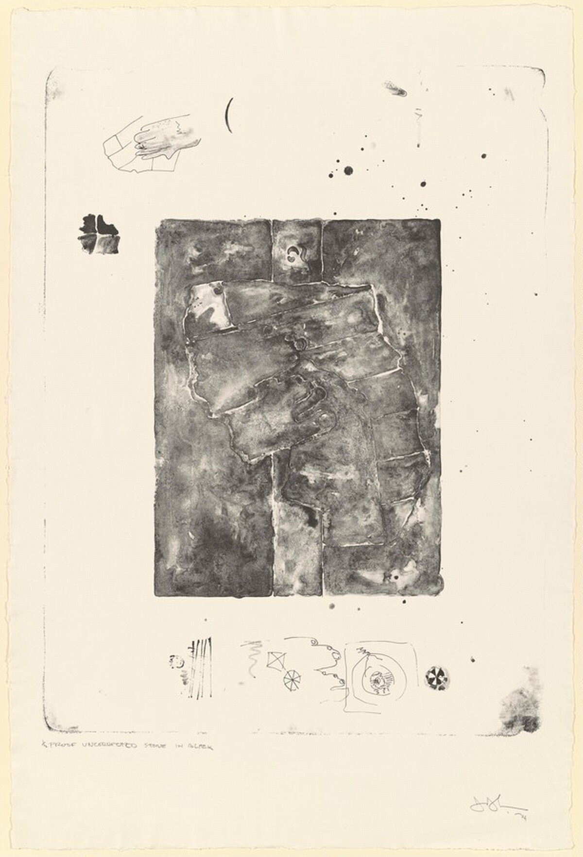 HandFootSockFloor [proof] by Jasper Johns