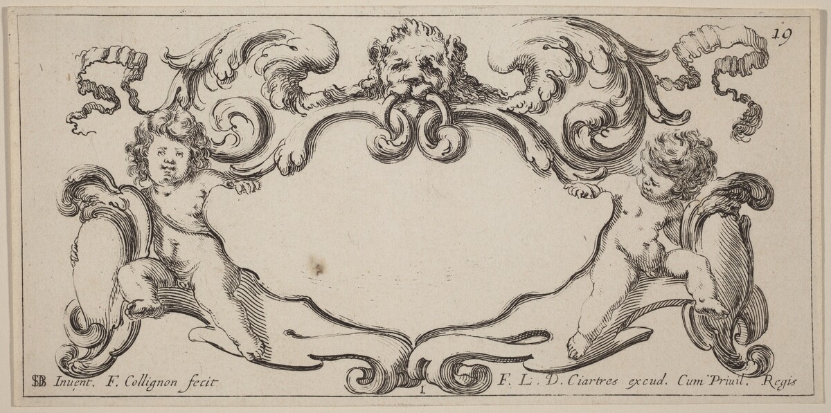 Cartouche by François Collignon after Stefano Della Bella