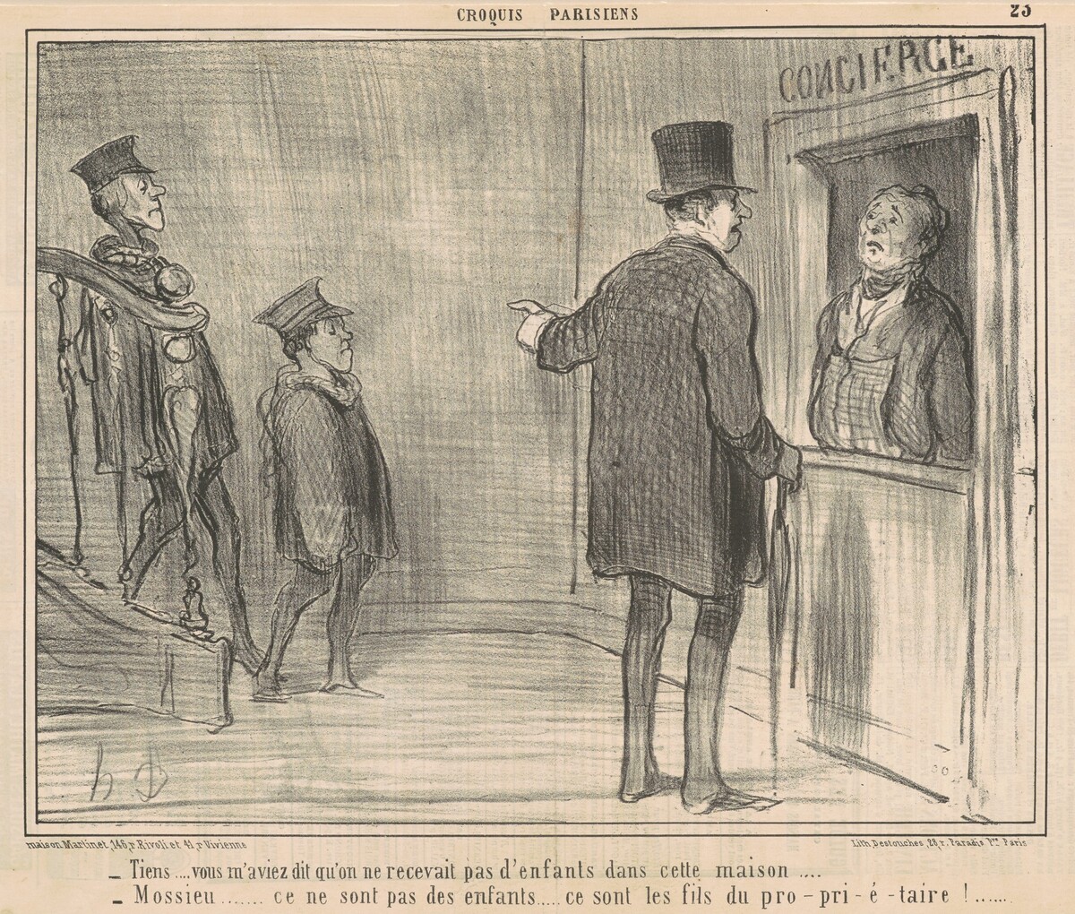 Tiens ... vous m'aviez dit ... by Honoré Daumier