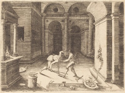 Two Apprentices Fighting
