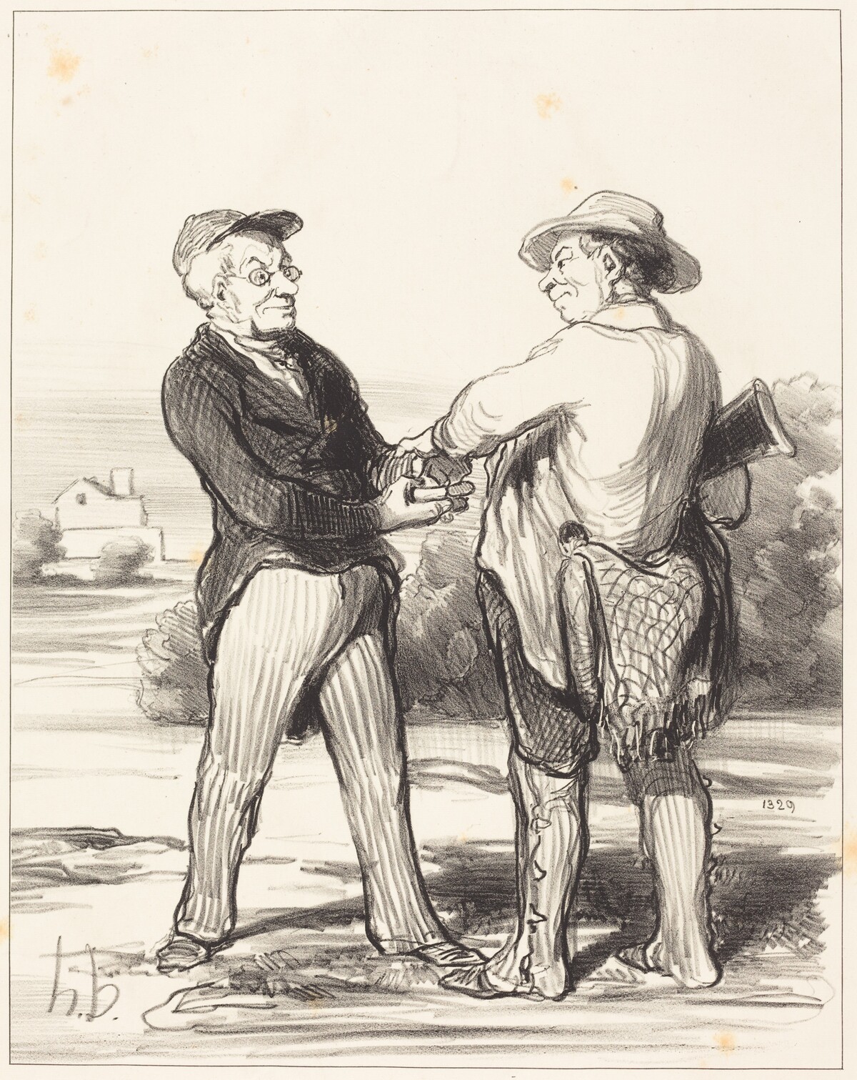 Dites donc, président, impossible d'attraper un lièvre... by Honoré Daumier