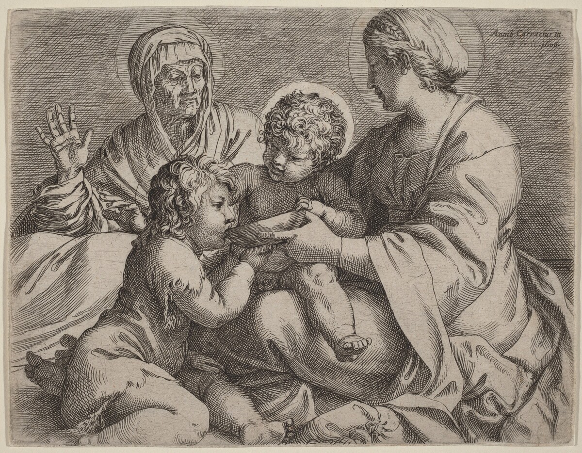 Madonna and Child with Saints Elizabeth and John the Baptist (La Madonna della Scodella) by Annibale Carracci