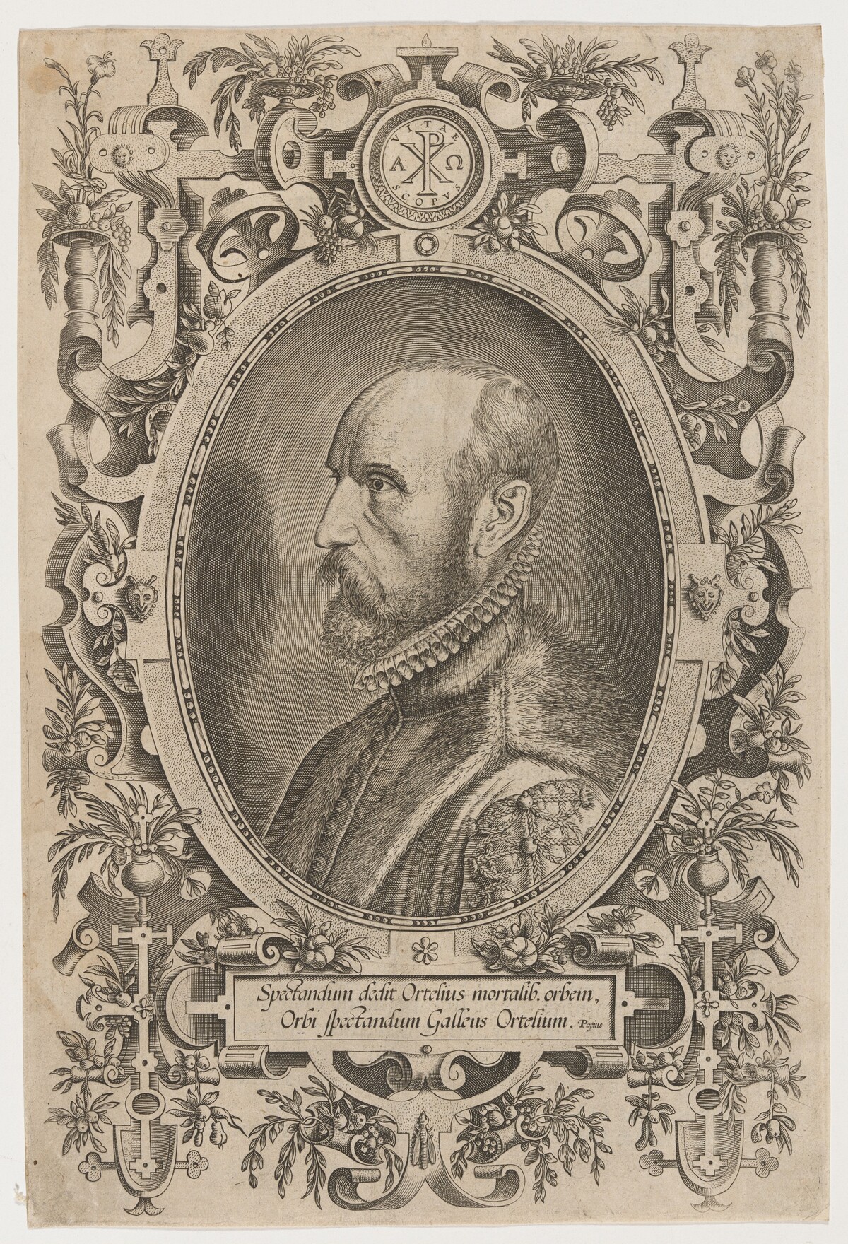 Abraham Ortelius (Wortels) by Philip Galle