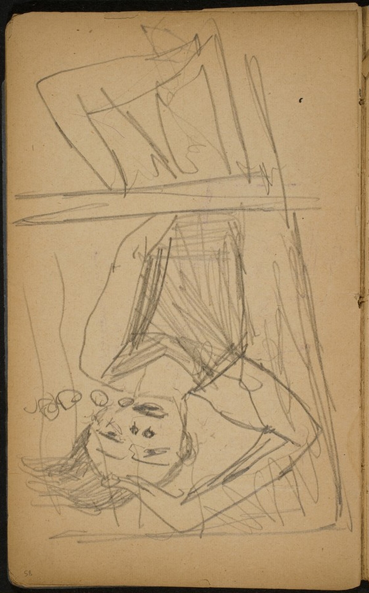 Frau unter Wasser (Woman Submerged) [p. 58] by Max Beckmann