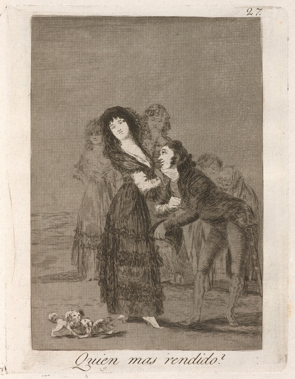 Quien mas rendido?  (Which of Them Is the More Overcome?) by Francisco Goya