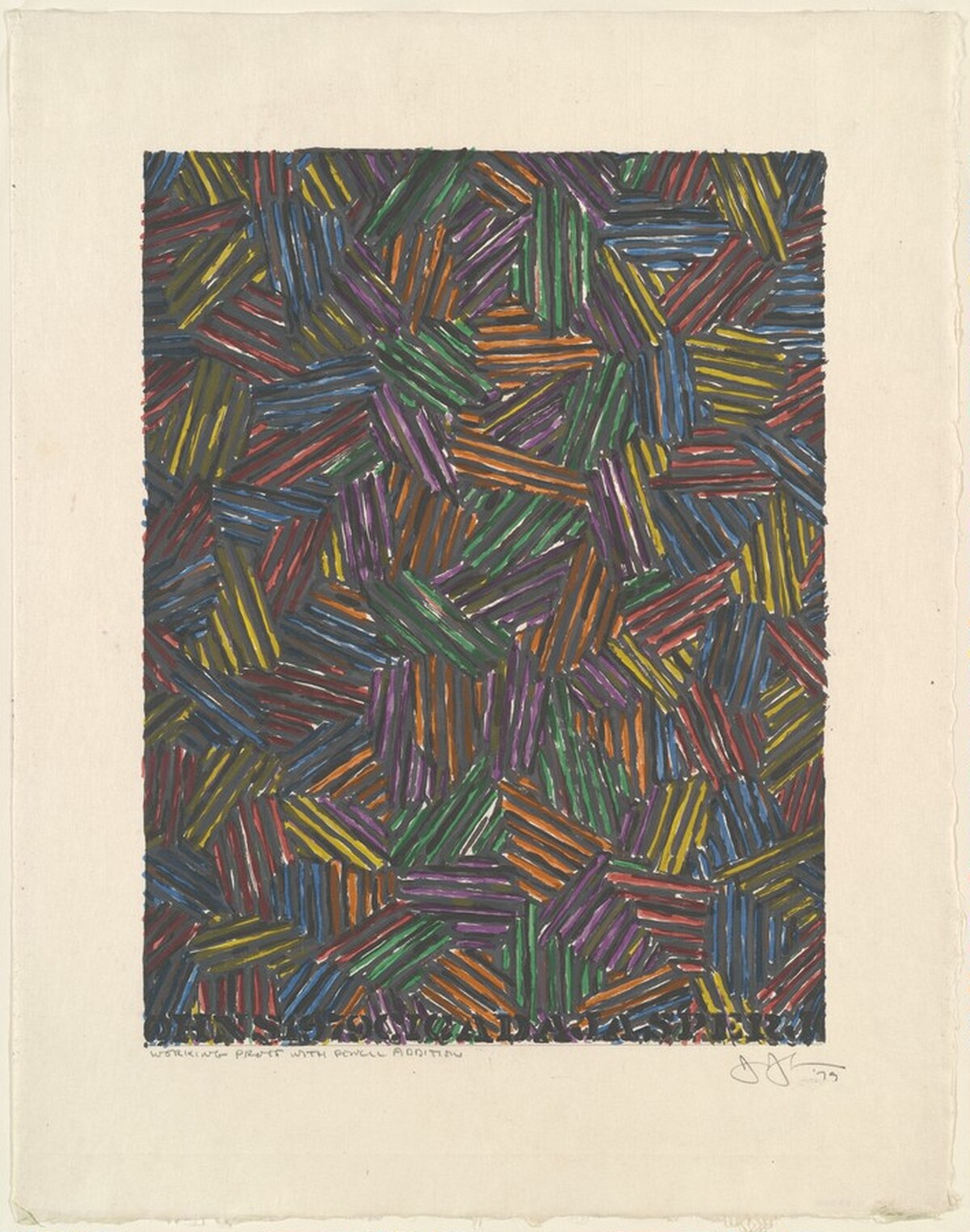 Cicada II [working proof] by Jasper Johns