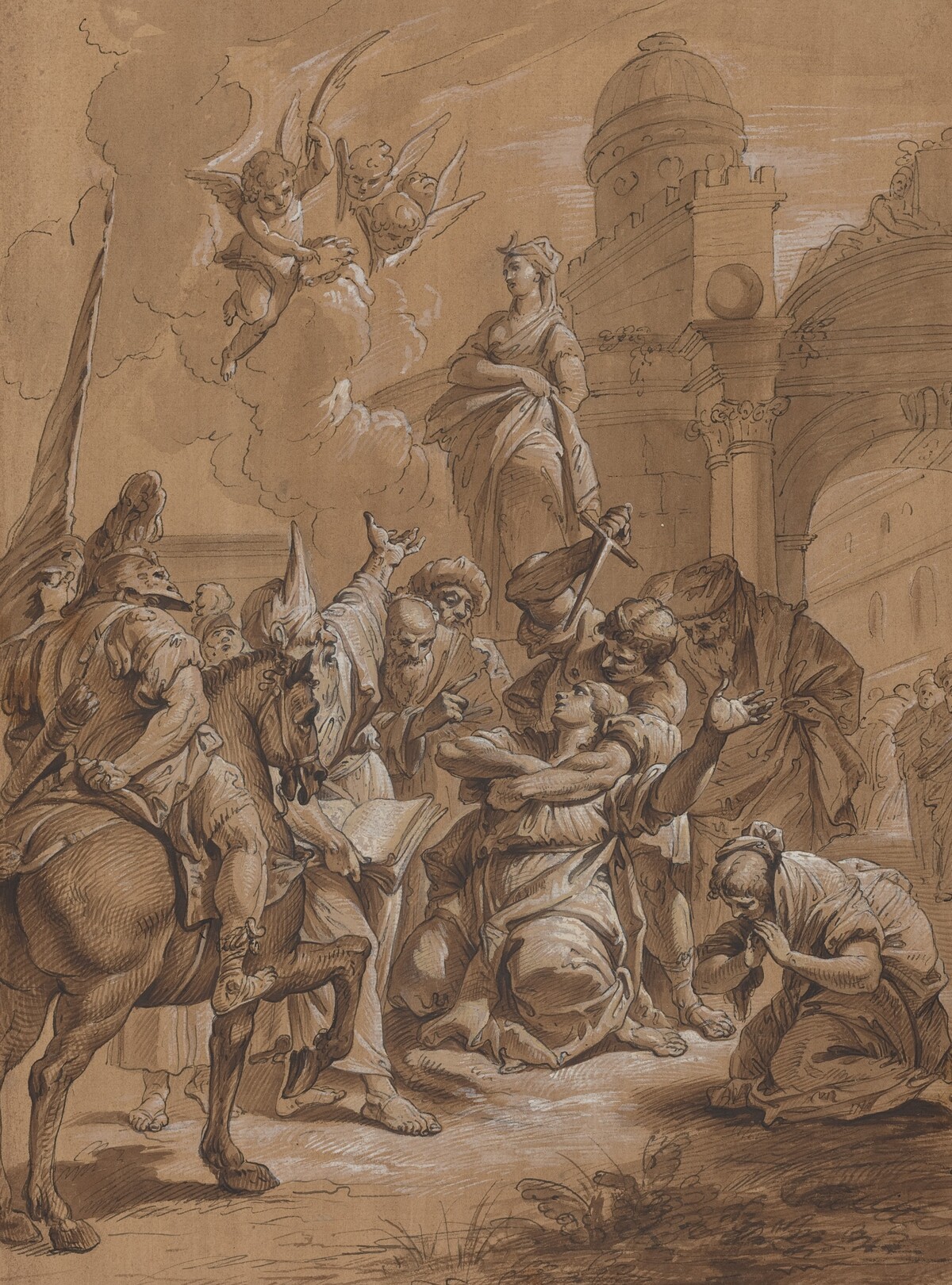 Martyrdom of a Female Saint by Follower of Francesco Fontebasso