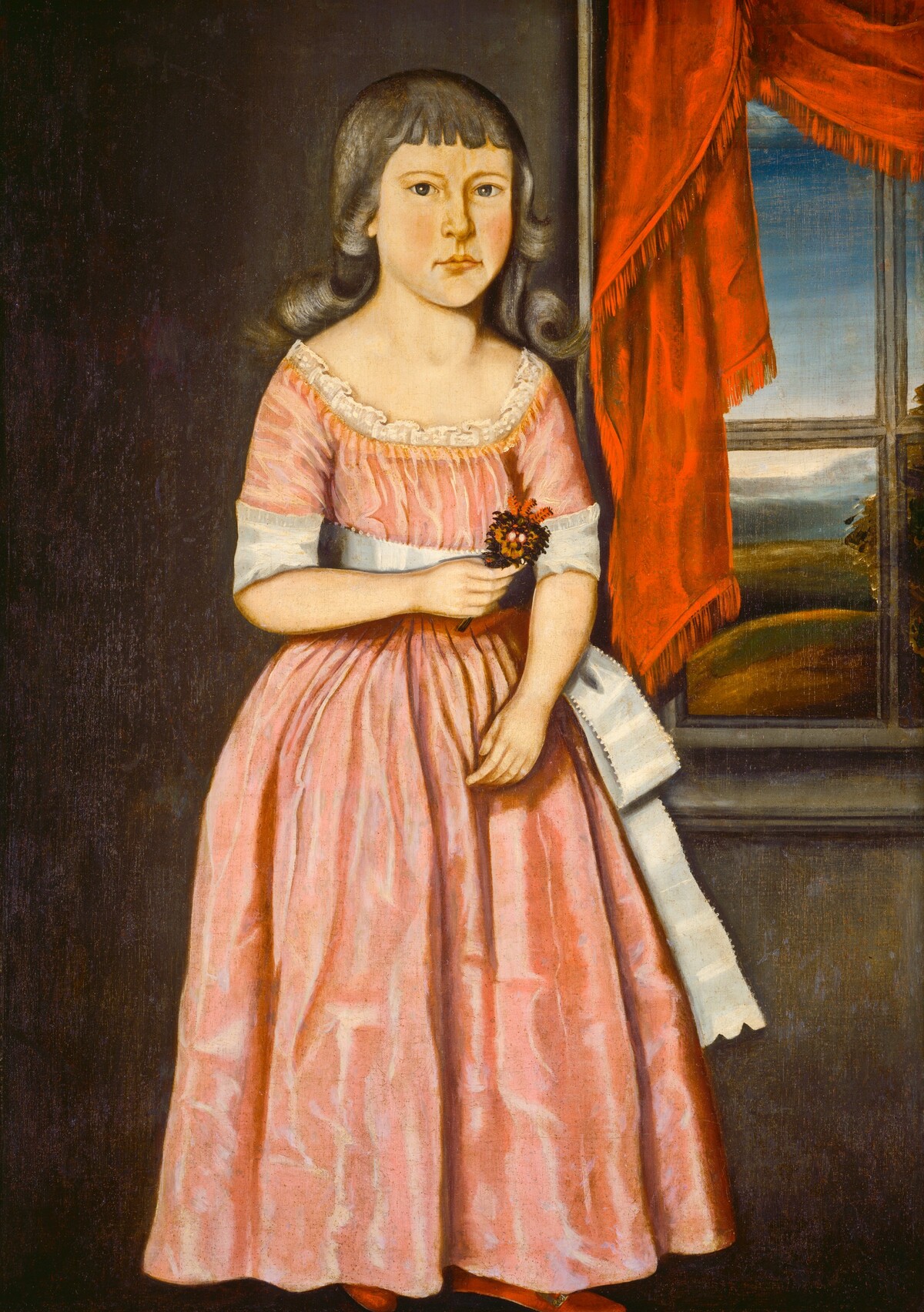 Girl in a Pink Dress by The Beardsley Limner