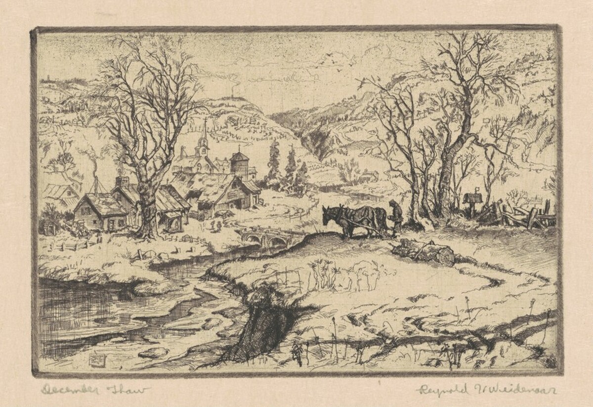 December Thaw by Reynold Weidenaar
