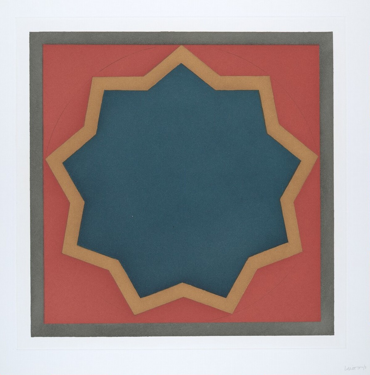 Stars-Blue Center: 9 point by Sol LeWitt