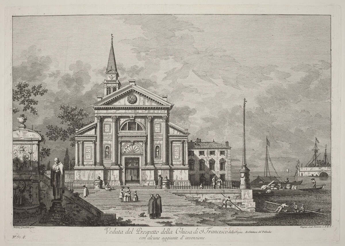 Veduta del Prospetto della Chiesa del S. Francesco by Joseph Wagner after Canaletto