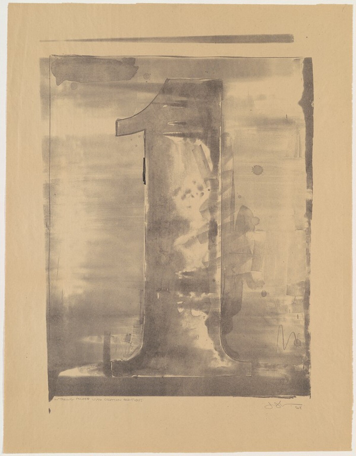 Figure 1 [working proof] by Jasper Johns