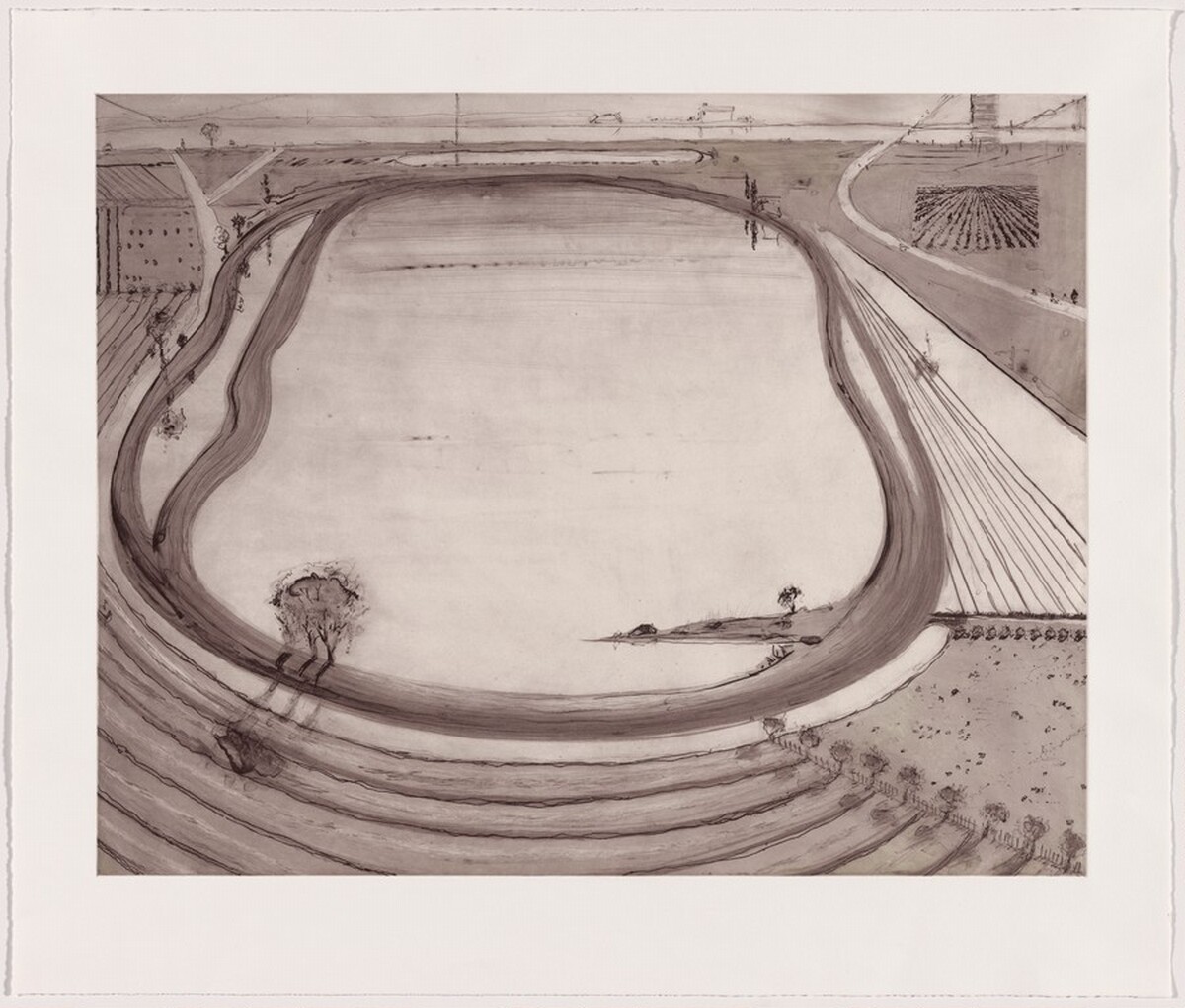 Reservoir [working proof 1] by Wayne Thiebaud