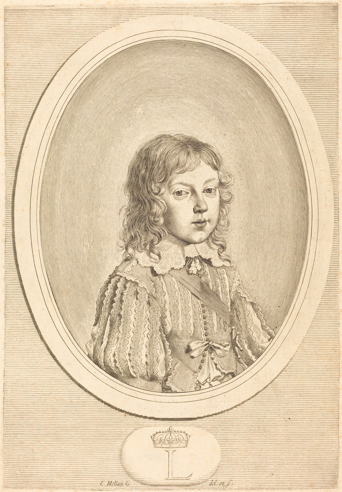 Louis XIV as a Boy by Claude Mellan