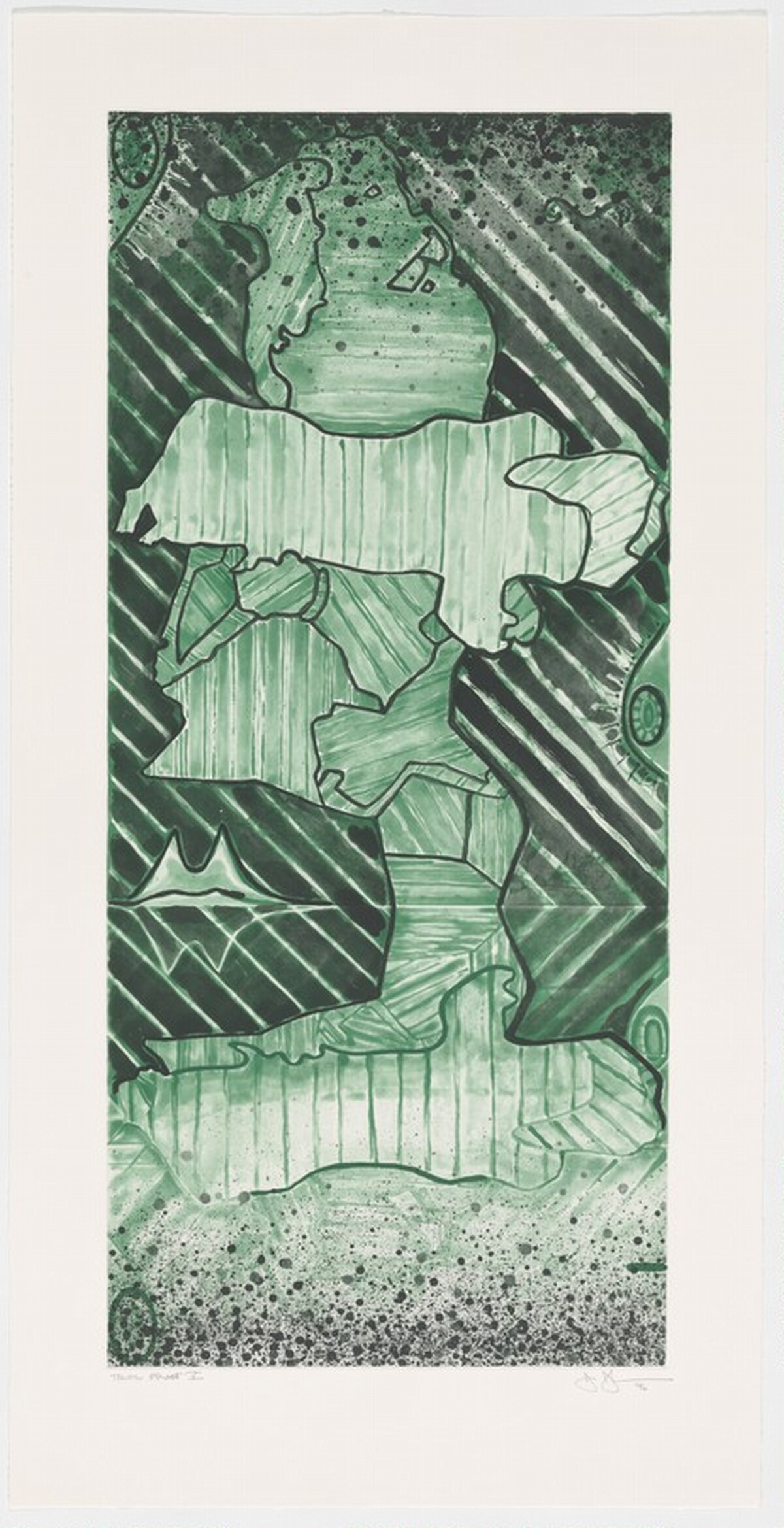 Green Angel 2 [trial proof 5] by Jasper Johns