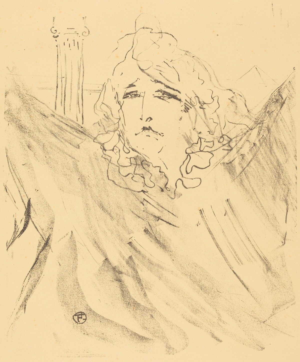 Sarah Bernhardt in "Cleopatra" (Sarah Bernhardt dans "Cléopatre") by Henri de Toulouse-Lautrec