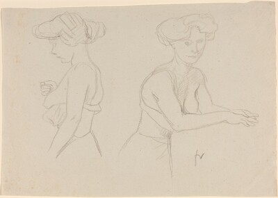Two Studies of a Woman Dressing