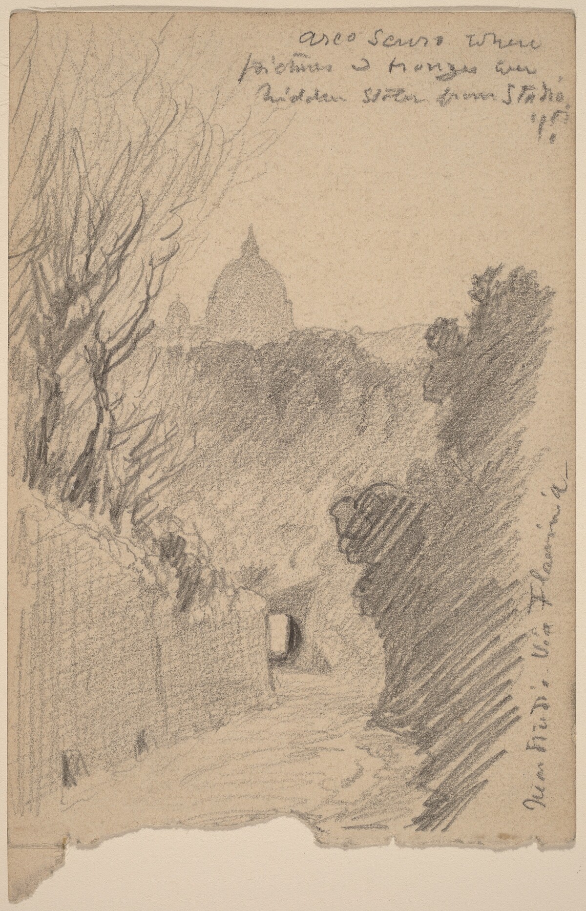 Arco Oscuro--Over the Via Fiaminia by Elihu Vedder