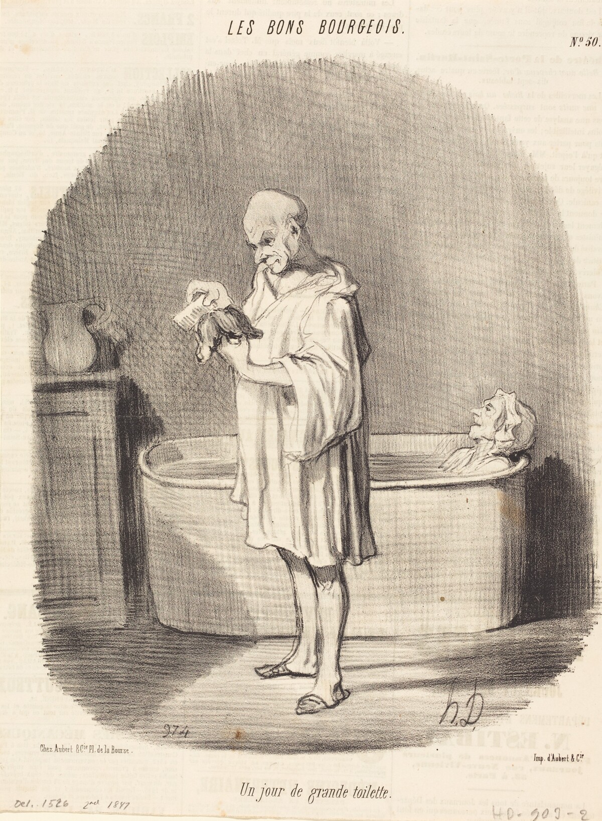 Un Jour de grande toilette by Honoré Daumier