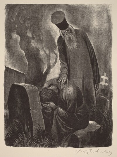 Alyosha among the Tombs (Book VII: Alyosha, facing p.252)