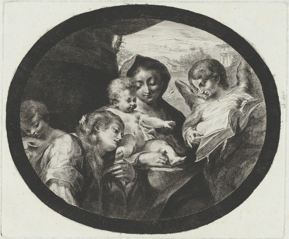 The Virgin and Child with Angels by Vivant Denon, after Correggio