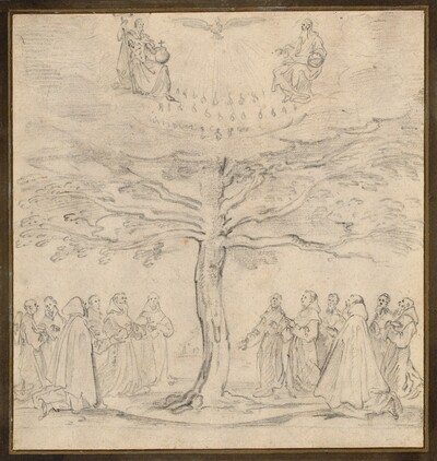 The Holy Trinity in the Tree of Life Adored by Franciscans