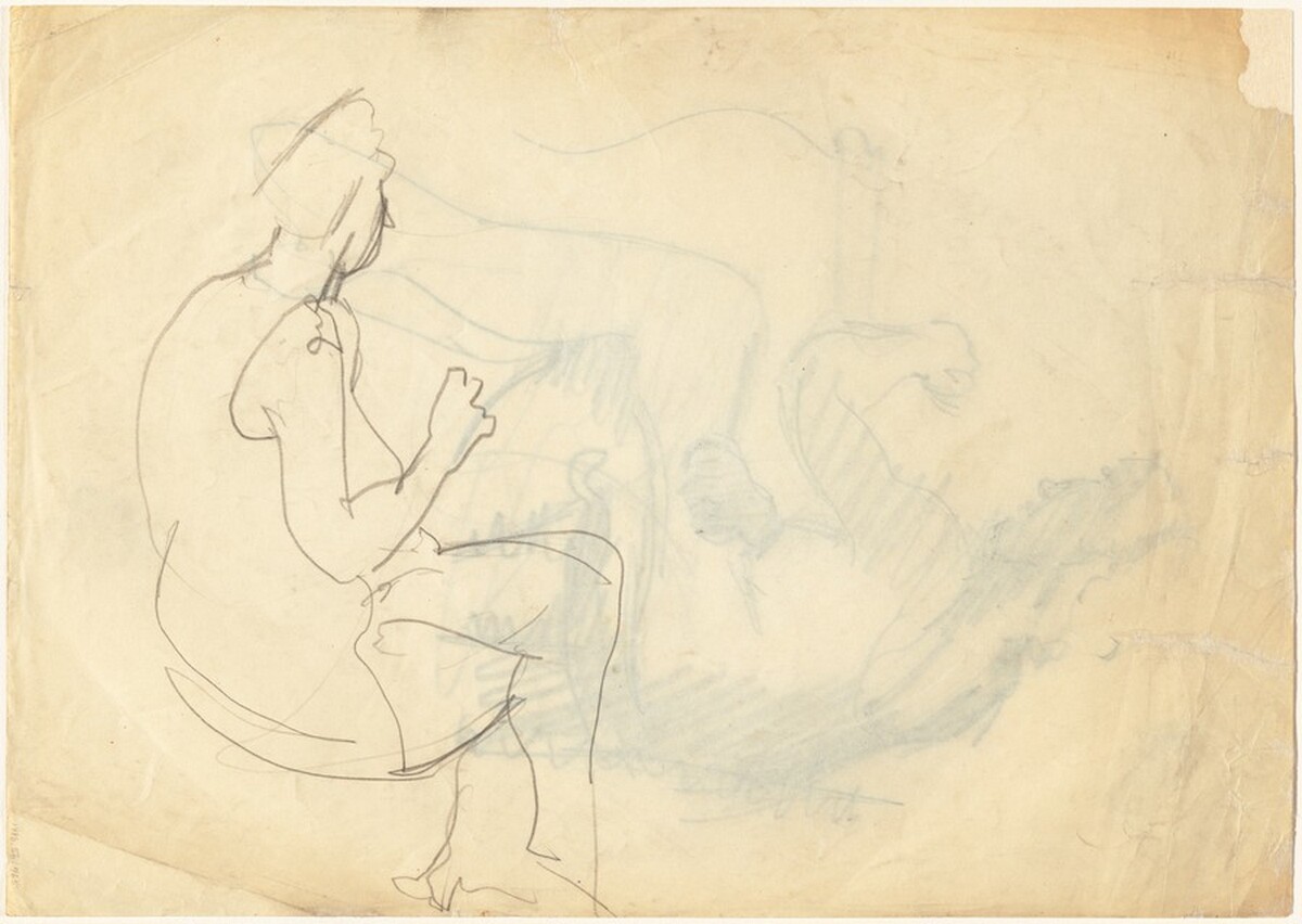 Seated Woman with Crossed Legs [verso] by Mark Rothko