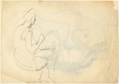 Seated Woman with Crossed Legs [verso]