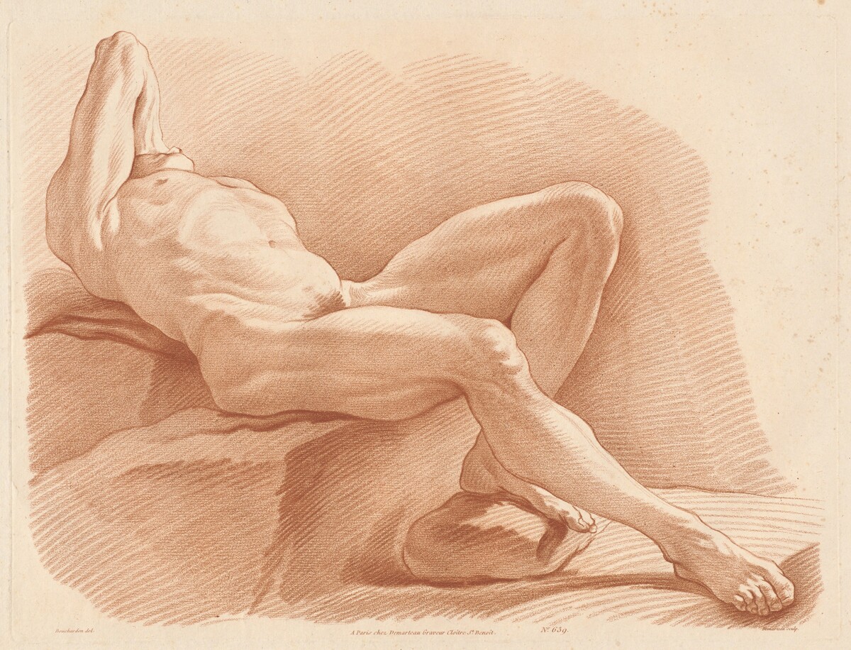 Academie (639) by Gilles-Antoine Demarteau after Edme Bouchardon