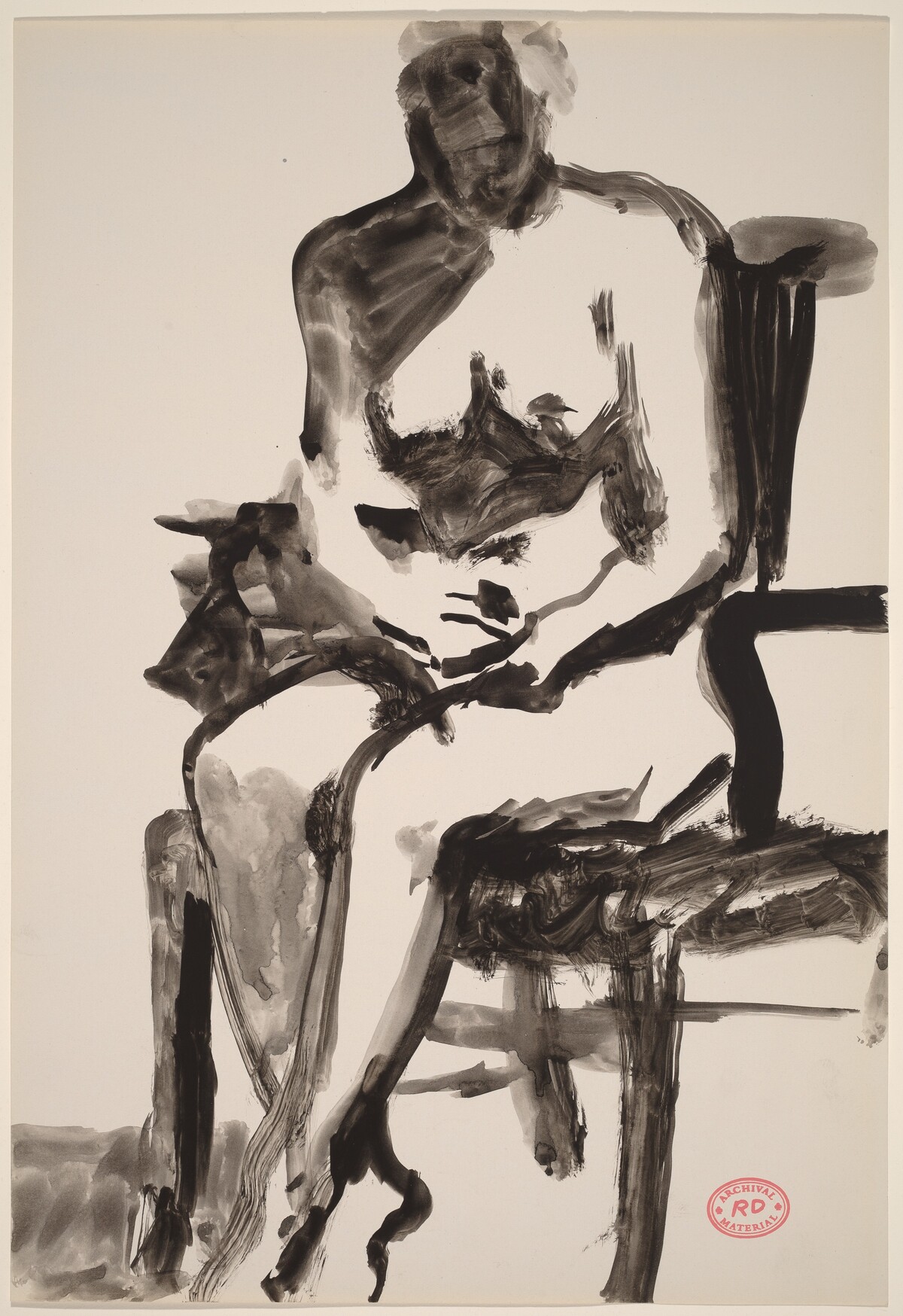 Untitled [female nude seated in armchair] by Richard Diebenkorn