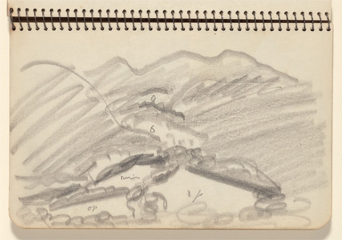View of Distant Mountains by Milton Avery
