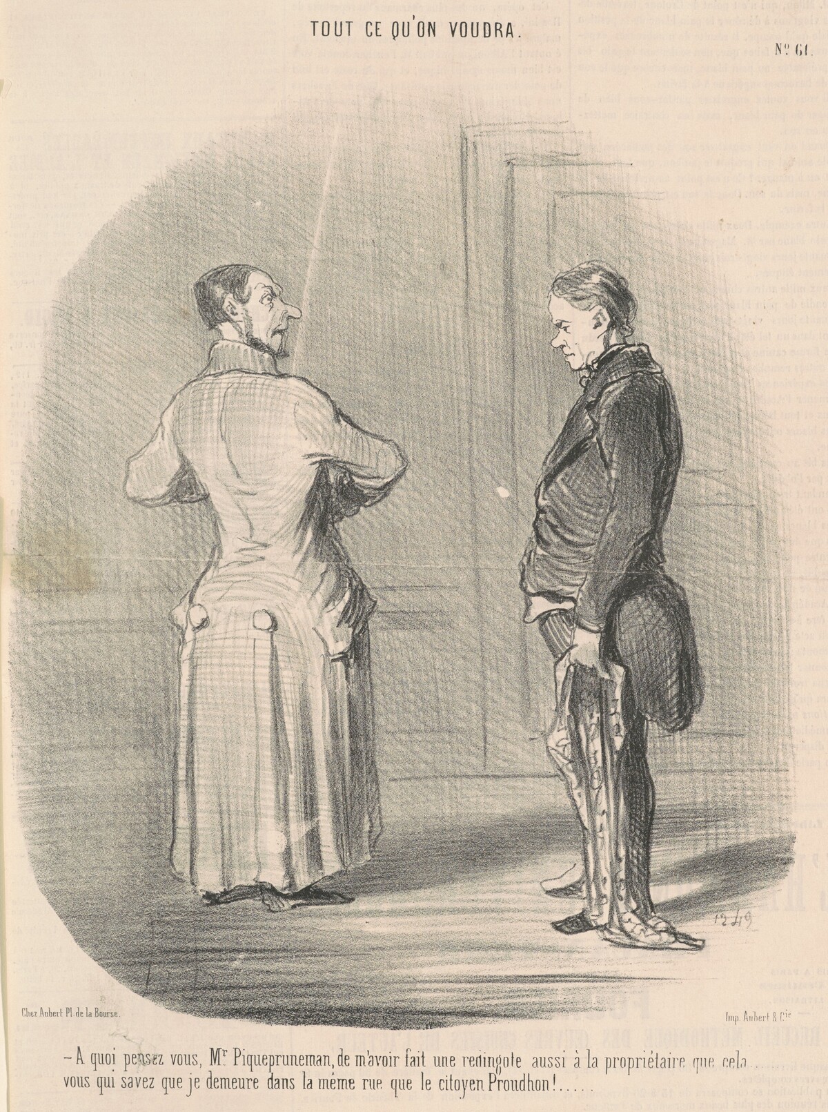 A quoi pensez-vous, M. Piquepruneman, de m'avoir ... by Honoré Daumier