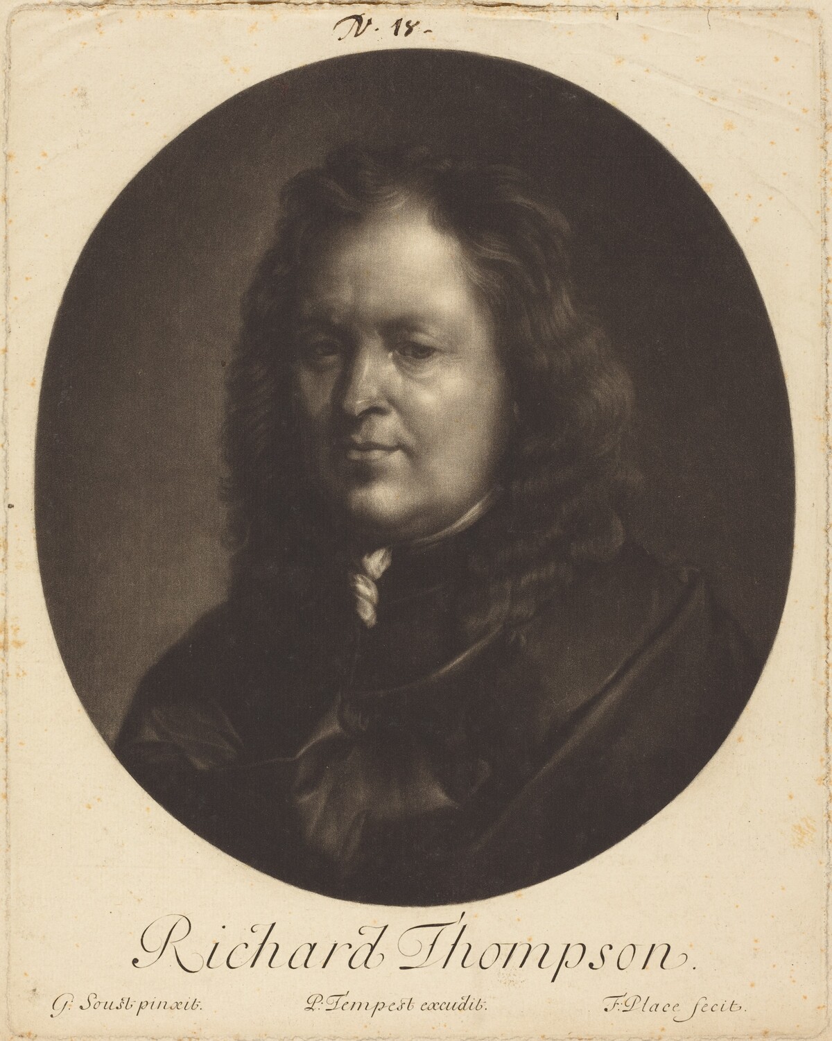 Richard Tompson by Francis Place after Gerard Soest