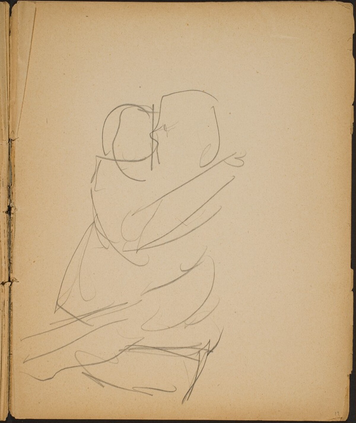Zwei ineinander verschlungene Figuren (Two Figures Locked) [p. 19] by Max Beckmann