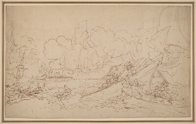 Study for The Battle of La Hogue [recto]