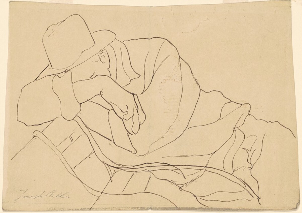 Man Sleeping [recto] by Joseph Stella