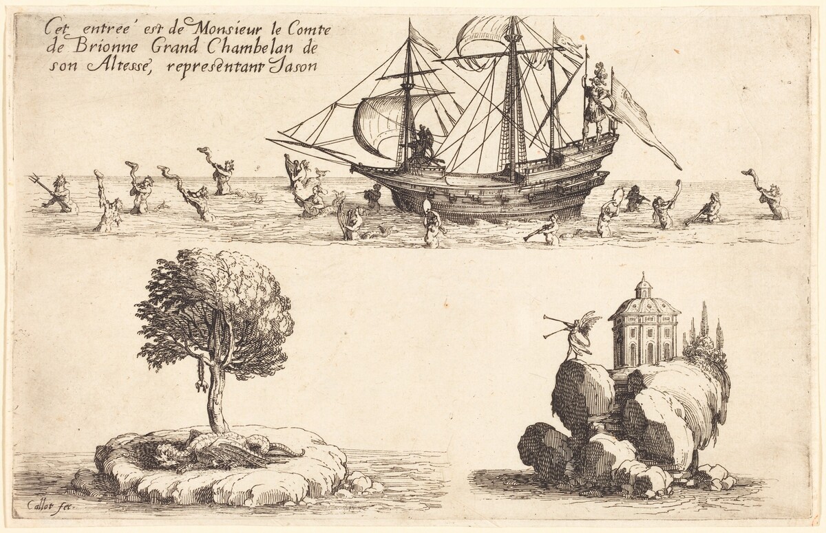 Entry of M. le Comte de Brionne, Grand Chamberlain of His Highness,Representing Jason by Jacques Callot