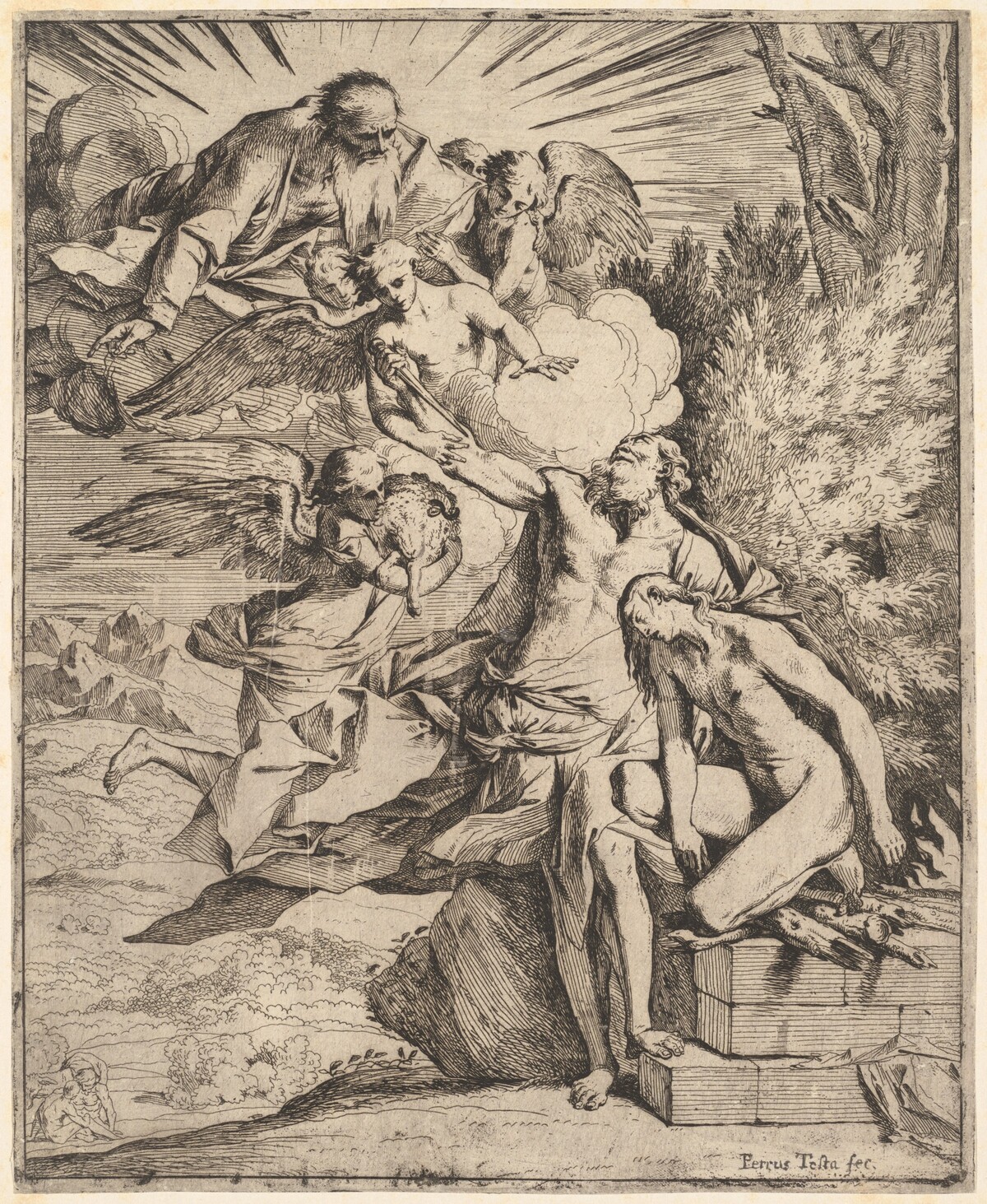 The Sacrifice of Abraham by Pietro Testa