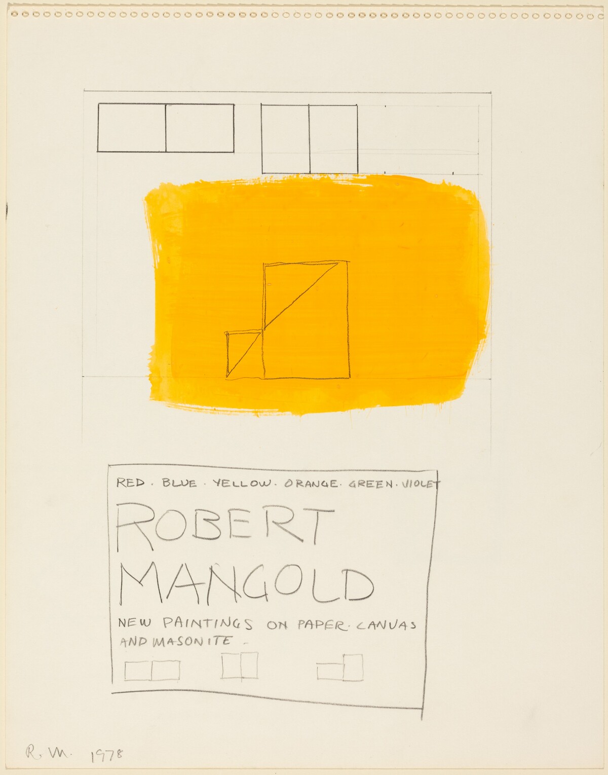 Untitled (recto) by Robert Mangold