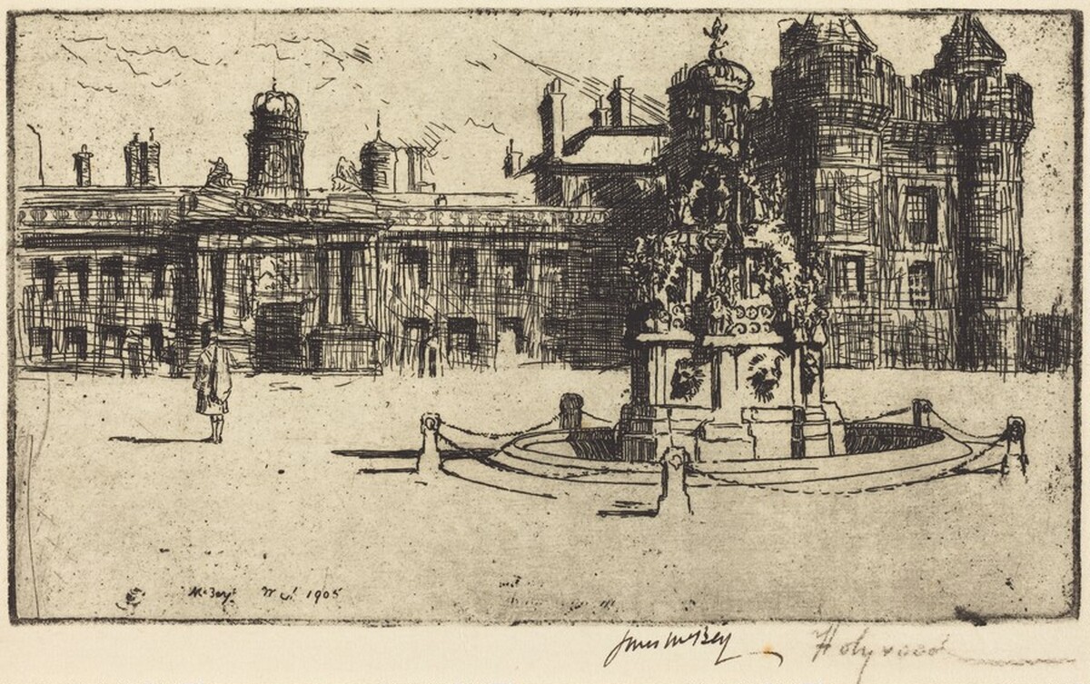 The Fountain, Holyrood by James McBey