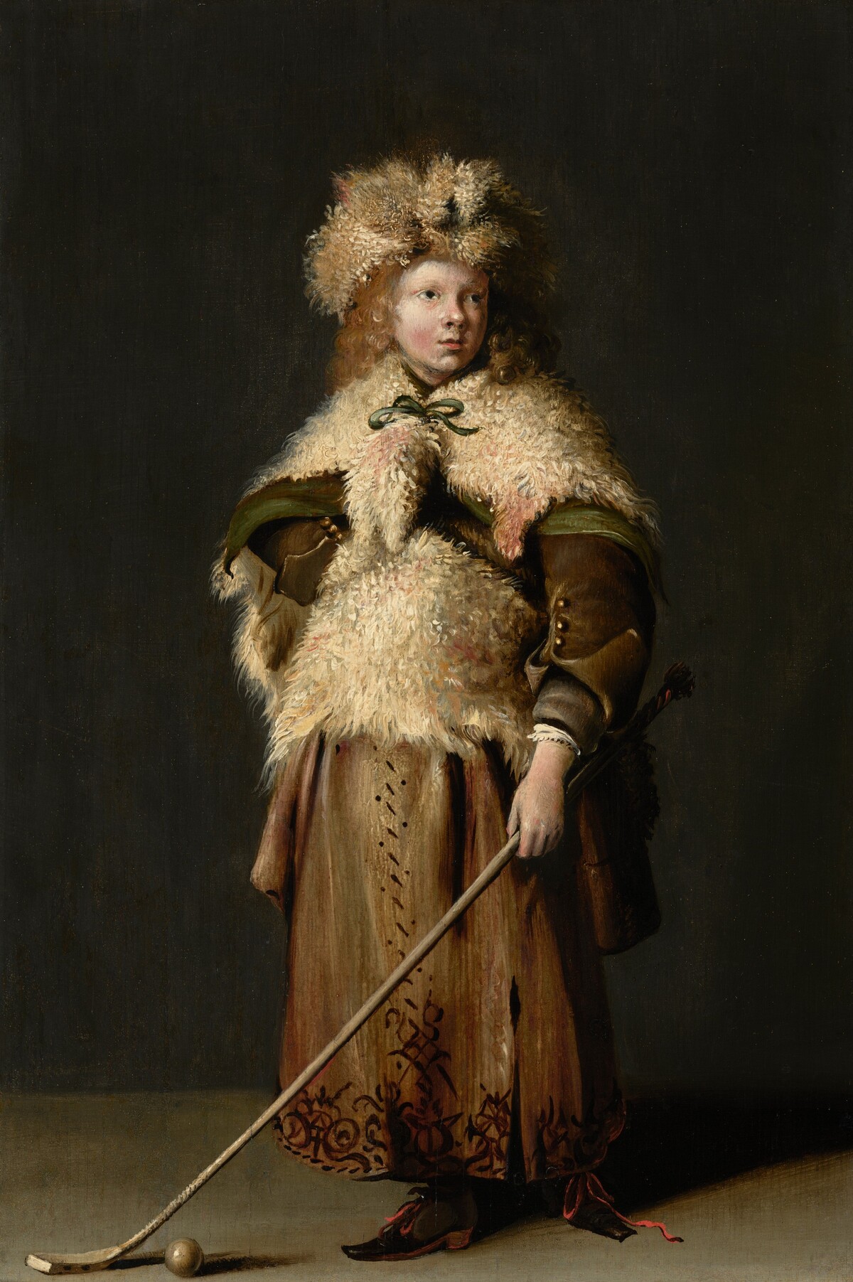 Moses ter Borch Holding a Kolf Stick by Attributed to Gesina ter Borch and Gerard ter Borch the Younger