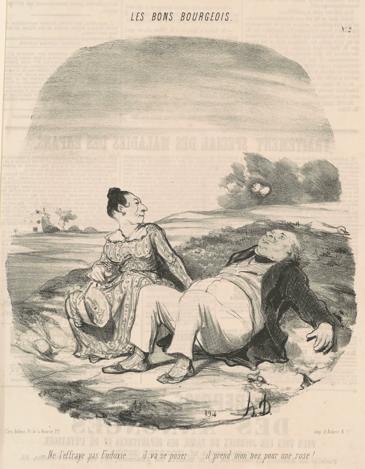 Ne l'effraye pas Eudoxie... by Honoré Daumier