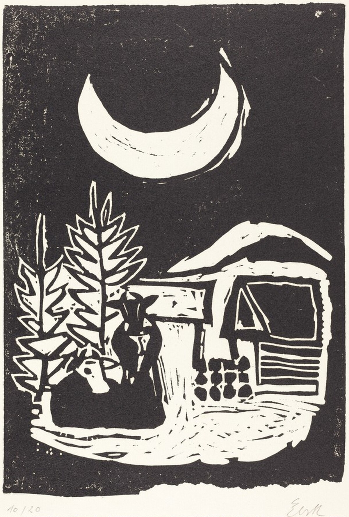 Winter Moon by Paul Heinrich Ebell
