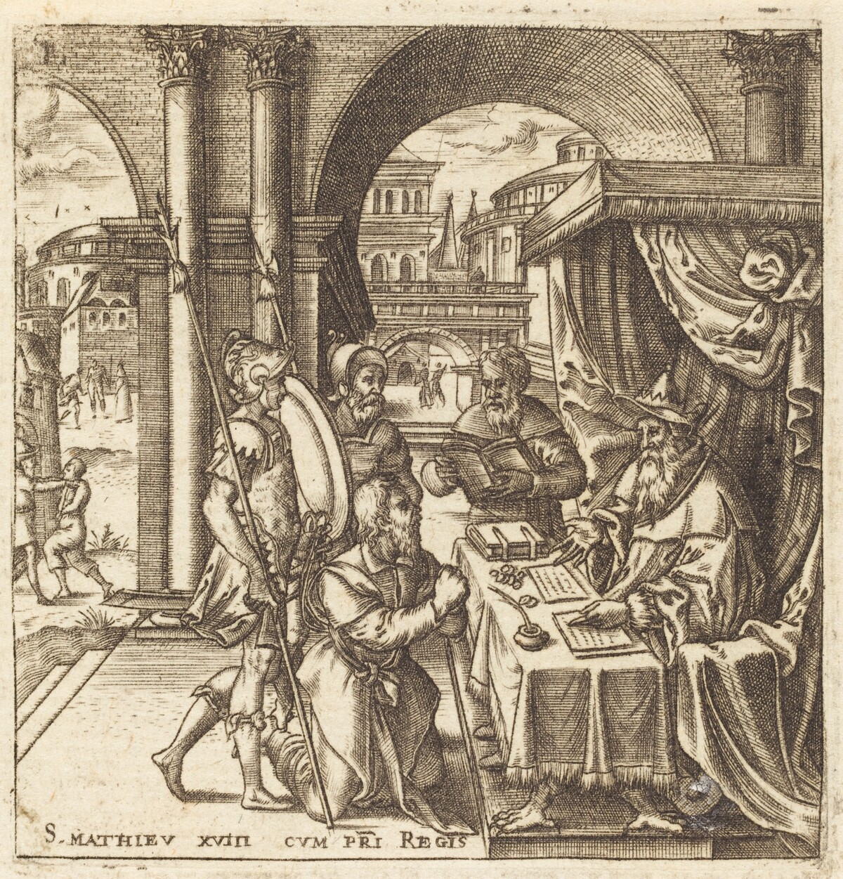 The Servant Begging for Mercy from His King by Léonard Gaultier