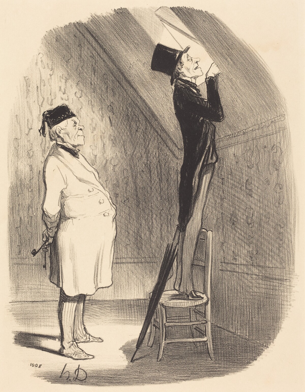 Oh! quant a la vue, vous ne trouverez pas mieux qu'ici! by Honoré Daumier